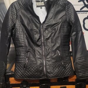 Royalty For Me Women's Black Leather Jacket